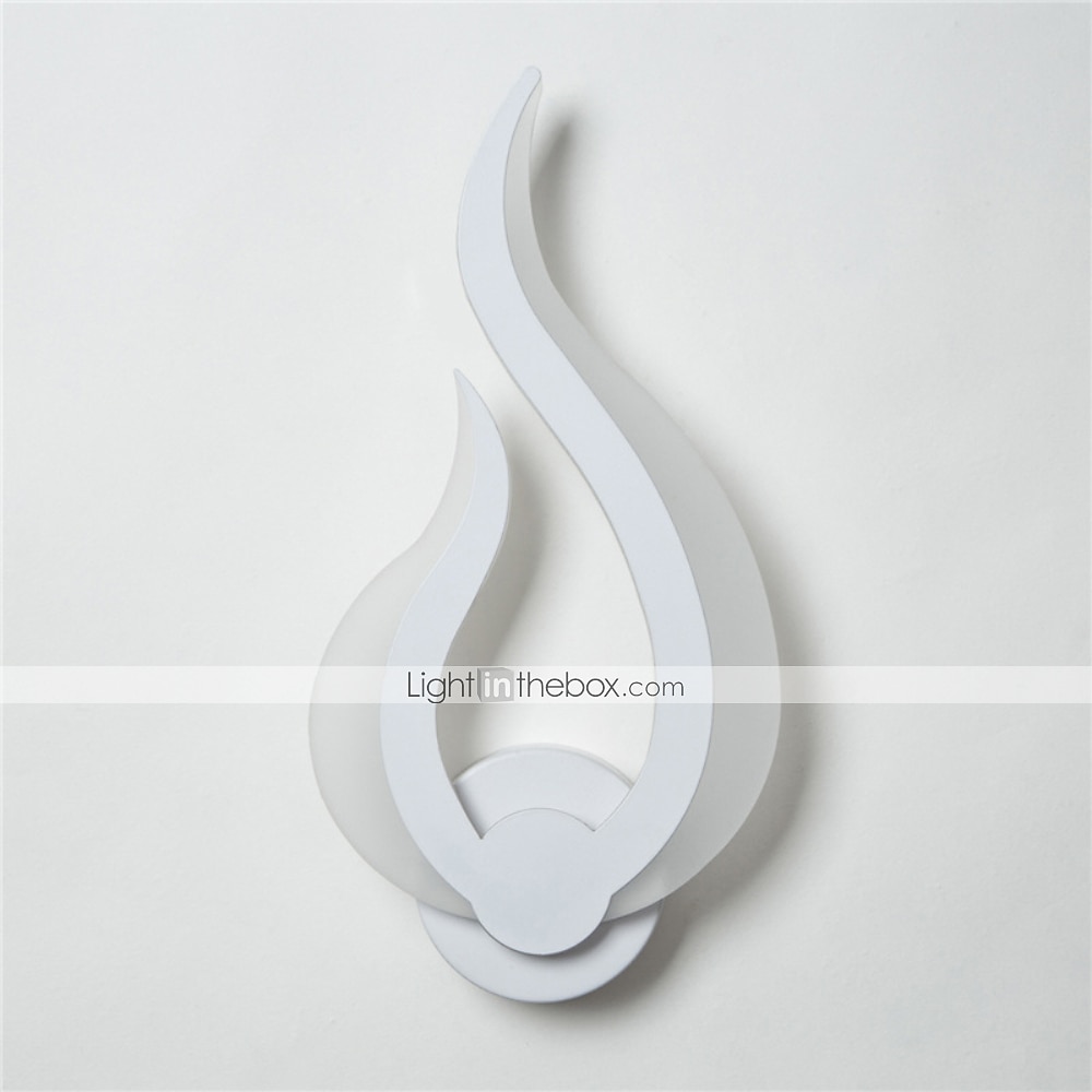 Lightinthebox Lámparas de pared LED de 1 luz de 31 cm, apliques de pared con diseño en forma de fuego, tiendas/cafeterías de estilo minimalista moderno, aplique de acrílico genérico 10w ip44 2025 - $42.99 –P12