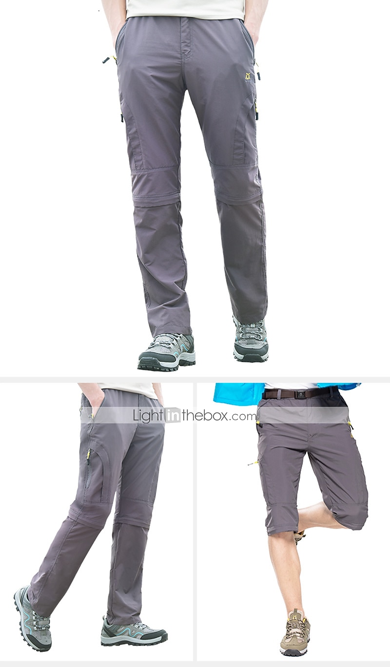 Per uomo Pantaloni convertibili Pantaloni da escursione Estate Esterno Traspirante Resistente all'acqua Asciugatura rapida Leggero Pantalone / Sovrapantaloni Pantaloni Tasca con cerniera Vita elastica del 2025 a $34.99 –P8