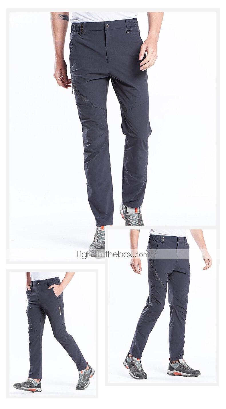 Men's Hiking Pants Trousers Summer Outdoor Regular Fit Waterproof Breathable Quick Dry Stretchy Pants / Trousers Bottoms Elastic Waist Dark Grey Black Elastane Camping / Hiking Hunting Fishing M L XL 2025 - $31.19 –P7