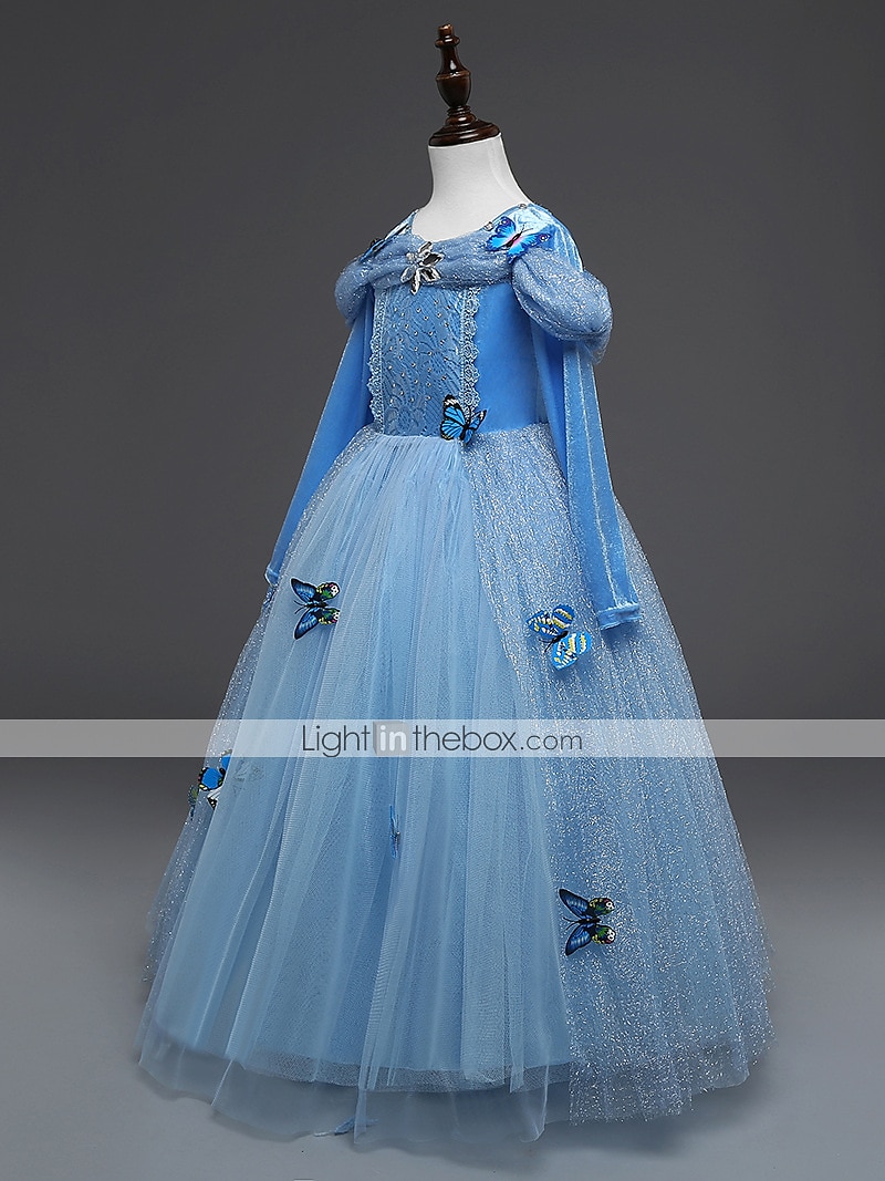 Askepott Eventyr Prinsesse Kjoler Blomsterpikekjole Jul A-linje Merke feriekjole Film-Cosplay for Jente Barne Bryllup Bryllupsgjest 2025 - $39.99 –P4