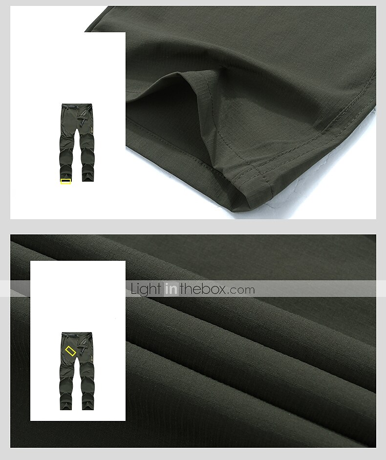 Men's Hiking Pants Trousers Summer Outdoor Regular Fit Waterproof Breathable Quick Dry Stretchy Pants / Trousers Bottoms Elastic Waist Dark Grey Black Elastane Camping / Hiking Hunting Fishing M L XL 2025 - $31.19 –P12