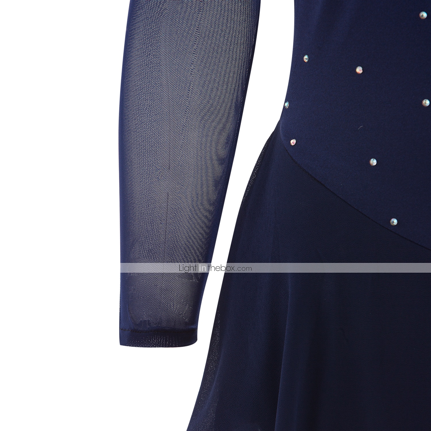Figure Skating Dress Women's Girls' Ice Skating Dress Violet Black White Open Back Mesh Spandex High Elasticity Training Competition Skating Wear Classic Crystal / Rhinestone Long Sleeve Ice Skating 2025 - $111.99 –P9