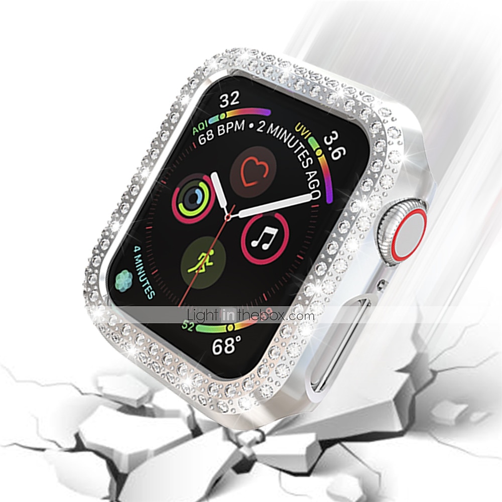Чехол для часов Совместим с Apple Watch Series 8 7 41mm 45mm / Series 6 5 4 SE 40mm 44mm / Series 3 2 1 38mm 42mm Устойчивый к царапинам Блестящий бриллиант Защита от пыли ПК Часы Крышка 2025 - $11.99 –P14
