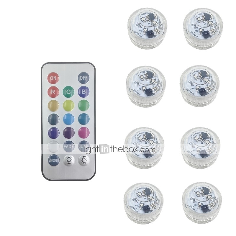 12pcs Underwater Submersible LED Pool Light Waterproof with Remote Control for Bath Tub Vase Aquarium Party Wedding Decor Battery Operated 2025 - $13.99 –P2