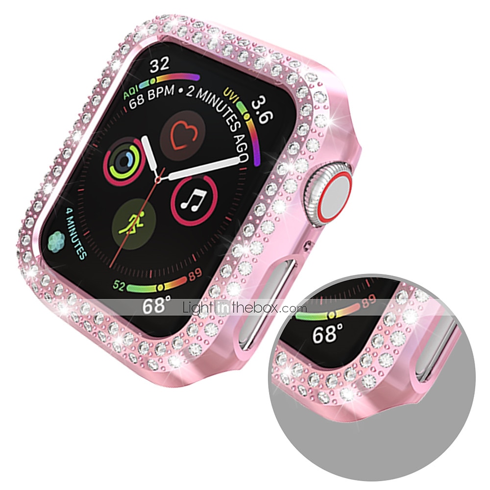 Чехол для часов Совместим с Apple Watch Series 8 7 41mm 45mm / Series 6 5 4 SE 40mm 44mm / Series 3 2 1 38mm 42mm Устойчивый к царапинам Блестящий бриллиант Защита от пыли ПК Часы Крышка 2025 - $11.99 –P3