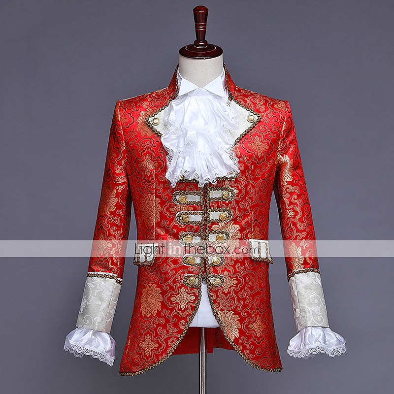 Retro Středověké Kabát Korzet Kalhoty Princ Aristokrat Tisk Kalhoty Maškarní kostým Pánské Vánoce Karneval Nový rok Párty Queen's Platinum Jubilee 2022 Alžběta 70 let Dospělé Kabát Vesta Kalhoty Cel 2025 - $116.99 –P6