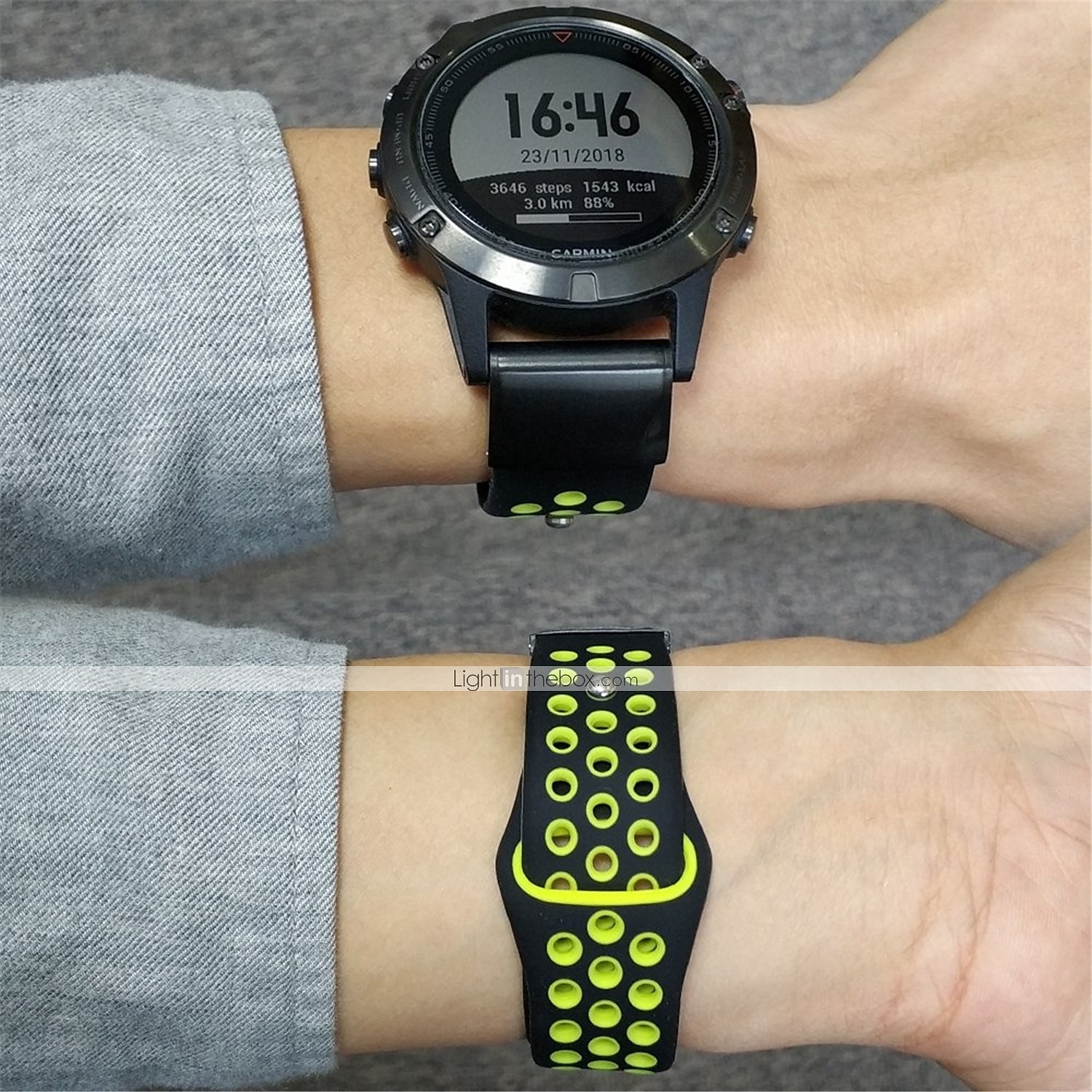 حزام إلى جارمين النهج S62 MARQ Descent G1 النهج S60 Fenix 7 Sapphire Solar / 6 Pro / 5 Plus سيليكون إستبدال حزام Quick Fit 22 مللي متر متنفس عصابة الرياضة معصمه 2025 - $18.99 –P3