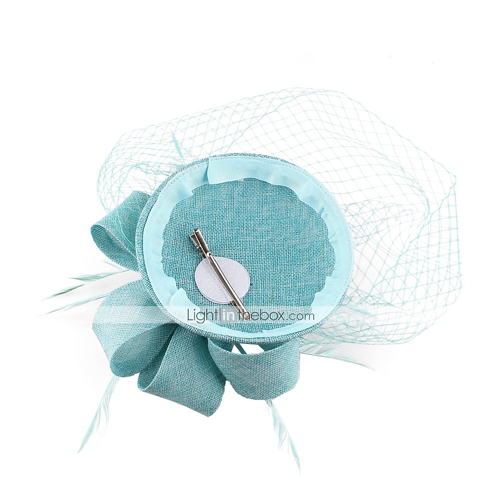 fascinators kentucky derby klobouk vlasový doplněk pštrosí kožešina prádlo / směs bavlny kbelík klobouk párty / večer belmont stakes melbourne cup s peřím květinová pokrývka hlavy pokrývka hlavy 2025 - $42.99 –P1