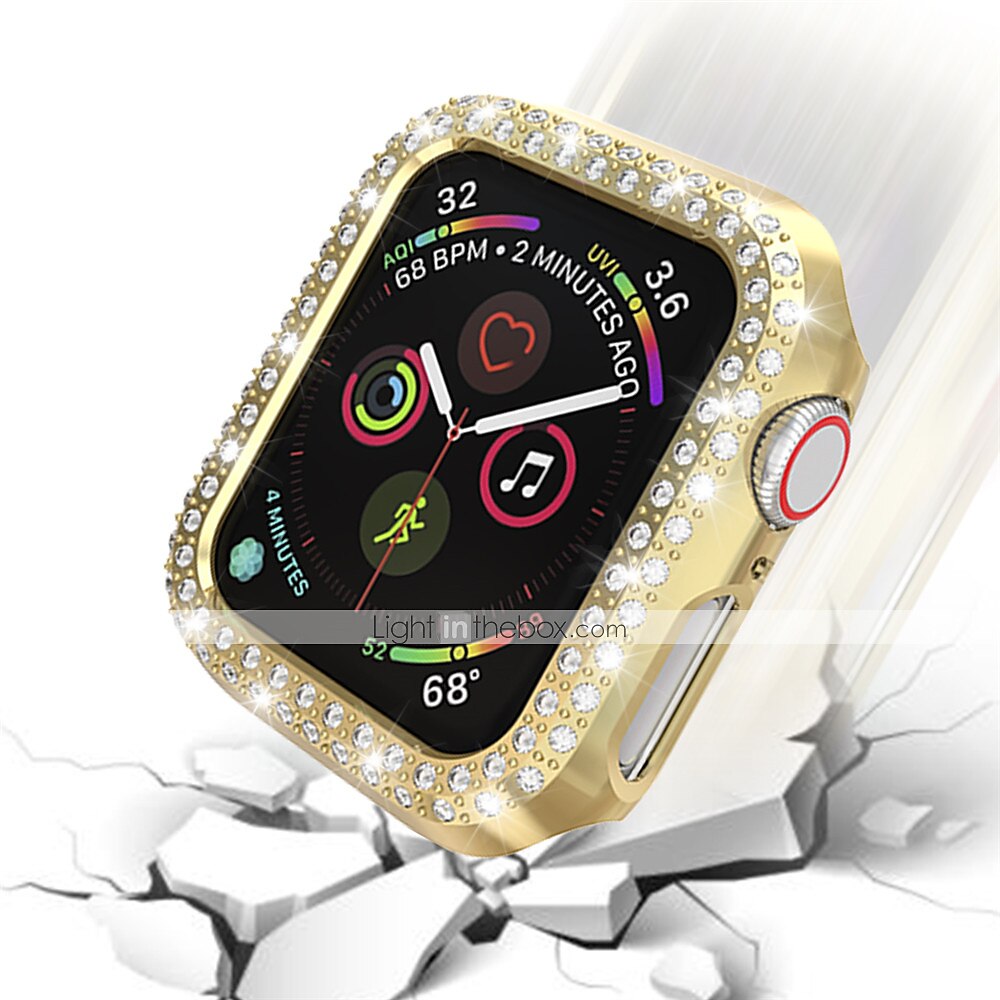 Чехол для часов Совместим с Apple Watch Series 8 7 41mm 45mm / Series 6 5 4 SE 40mm 44mm / Series 3 2 1 38mm 42mm Устойчивый к царапинам Блестящий бриллиант Защита от пыли ПК Часы Крышка 2025 - $11.99 –P8