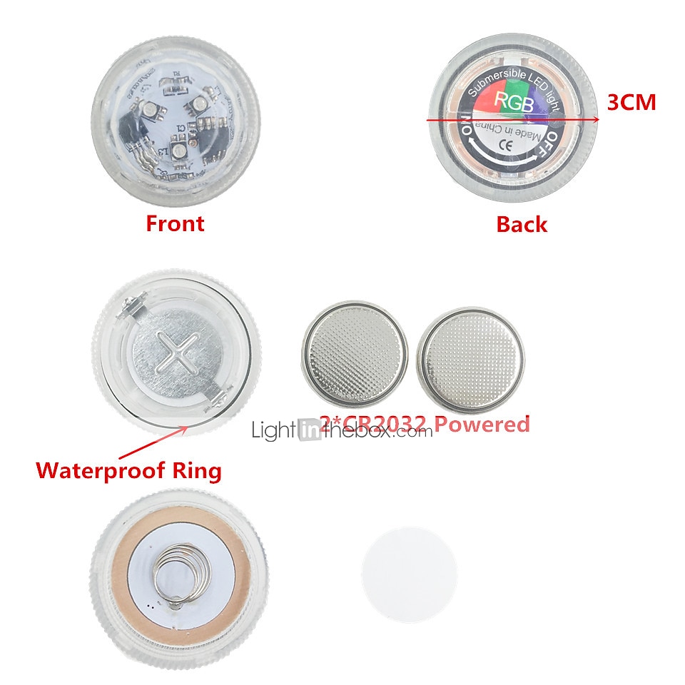 12pcs Underwater Submersible LED Pool Light Waterproof with Remote Control for Bath Tub Vase Aquarium Party Wedding Decor Battery Operated 2025 - $13.99 –P3