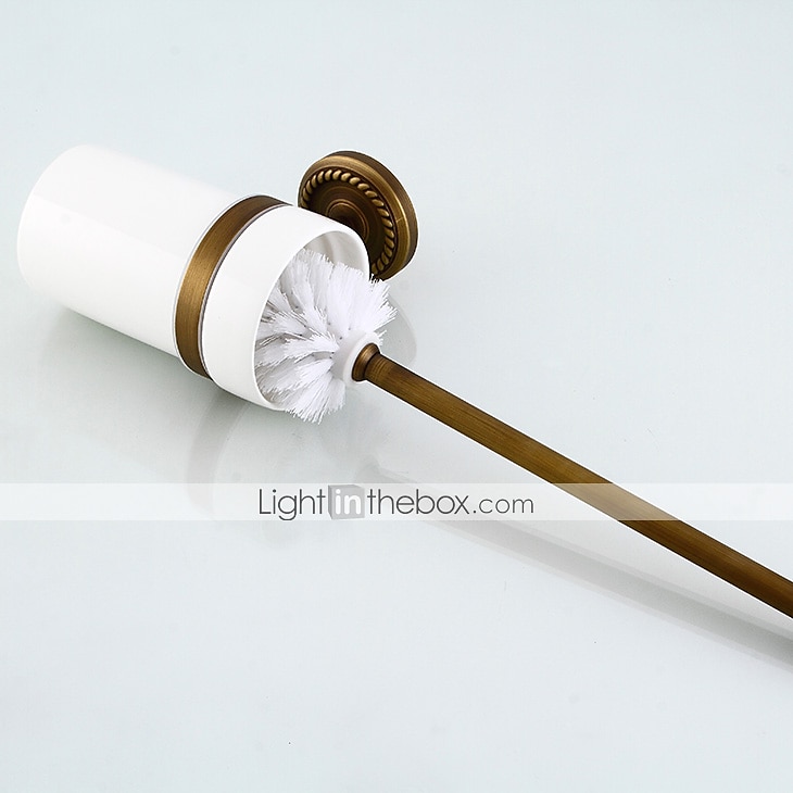 Toilet Brush with Holder,Antique Brass Wall Mounted Rubber Painted Toilet Bowl Brush and Holder for Bathroom 2025 - $52.99 –P3