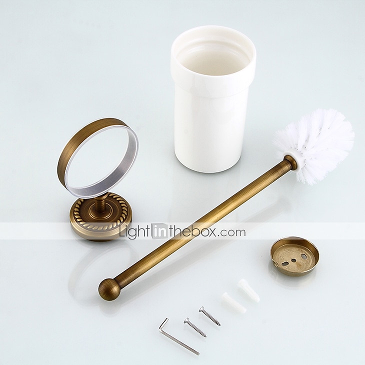 Toilet Brush with Holder,Antique Brass Wall Mounted Rubber Painted Toilet Bowl Brush and Holder for Bathroom 2025 - $52.99 –P2