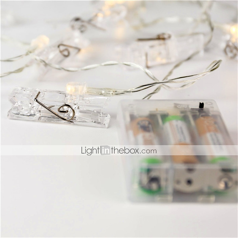 led foto klips měděná řetězová světla 3m 9,8 stop 20 led klipsy hvězdná víla pro vánoční večírek, závěsné obrázky karty ložnice dekorace na zeď domácí dekorace 2025 - $9.49 –P1