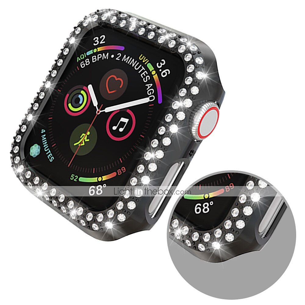 Чехол для часов Совместим с Apple Watch Series 8 7 41mm 45mm / Series 6 5 4 SE 40mm 44mm / Series 3 2 1 38mm 42mm Устойчивый к царапинам Блестящий бриллиант Защита от пыли ПК Часы Крышка 2025 - $11.99 –P6