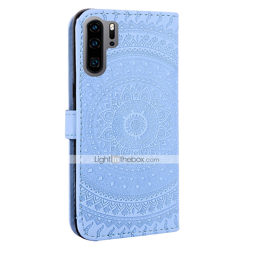 telefono Custodia Per Huawei P30/P30 Pro P20 P20 Pro Porta carte di credito Decorazioni in rilievo Fantasia / disegno Flip magnetico Glitterato pelle sintetica del 2025 a $18.99 –P4