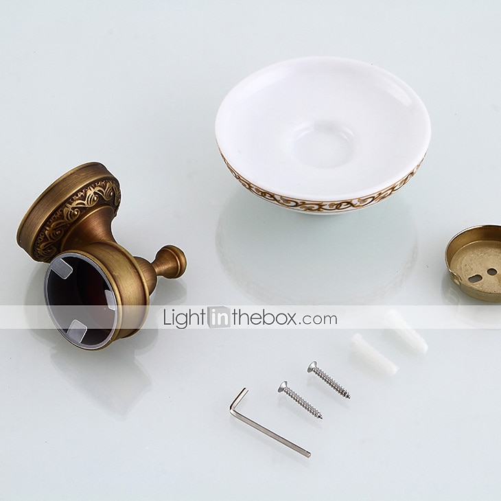 porte-savon créatif laiton antique et céramique salle de bain galvanisé mural 1pc de 2026 ? $45.99 –P2