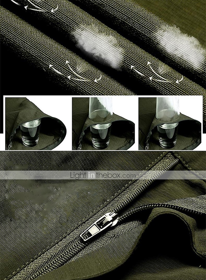 Per uomo Pantaloni convertibili Pantaloni da escursione Estate Esterno Traspirante Resistente all'acqua Asciugatura rapida Leggero Pantalone / Sovrapantaloni Pantaloni Tasca con cerniera Vita elastica del 2025 a $34.99 –P4