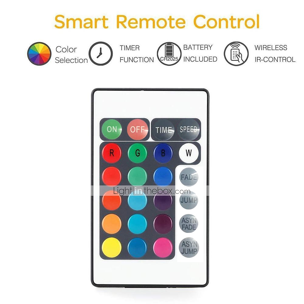 5m String Lights Remote Controls 50 LEDs 1 24Keys Remote Controller 16 Colors Full Color Change Cuttable Gypsophila Firefly Light Christmas Tree Decoration Lights USB Party 5 V 1 set 2025 - $23.99 –P7