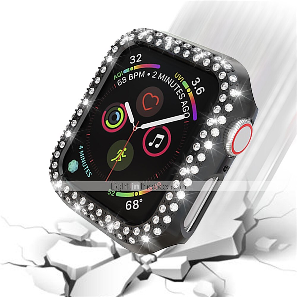 Чехол для часов Совместим с Apple Watch Series 8 7 41mm 45mm / Series 6 5 4 SE 40mm 44mm / Series 3 2 1 38mm 42mm Устойчивый к царапинам Блестящий бриллиант Защита от пыли ПК Часы Крышка 2025 - $11.99 –P5