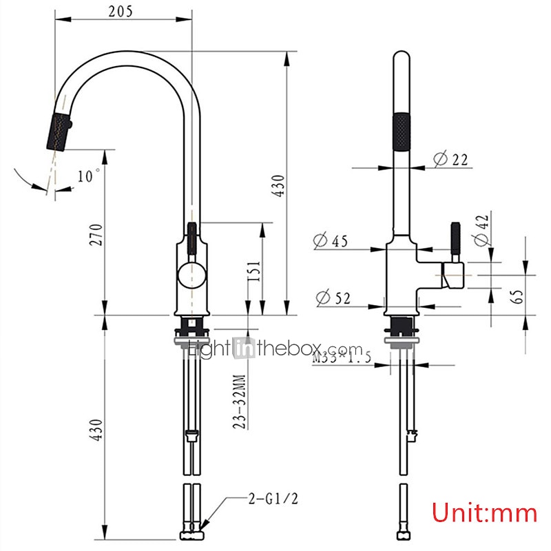 Kitchen Sink Mixer Faucet Pull Out, 360 swivel Single Lever Handle Brushed Solid Brass Taps Cold Hot Hose, One Hole with Pull Down Sprayer Black Gold Faucets 2025 - $137.99 –P1