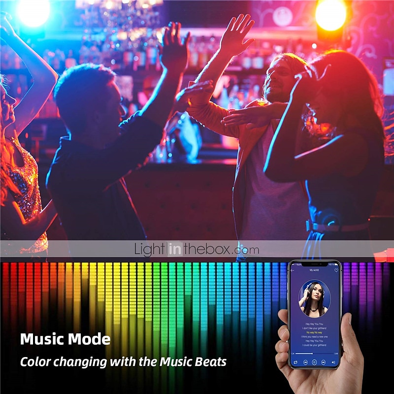 App Intelligent Control Bluetooth Mesh Smart Led Lights Strip 1M 2M 3M 4M 5M 5050 RGB SMD 30 LEDs Per Meters with IR 24 Key Controller USB Port DC5V 2025 - $10.49 –P6