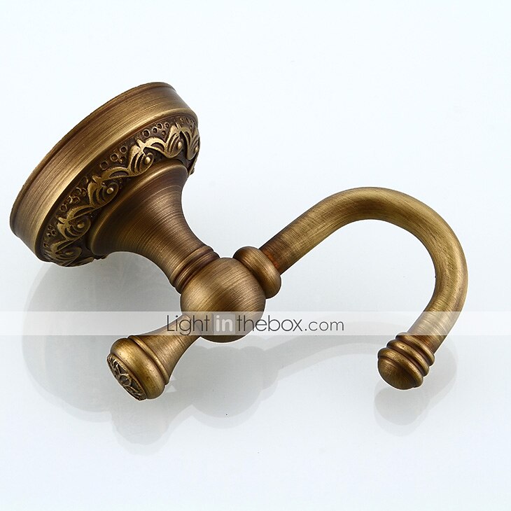 Robe Hook Carved Antique Brass for Bathroom Wall Mounted Electroplated Hook 1PC 2025 - $30.99 –P5