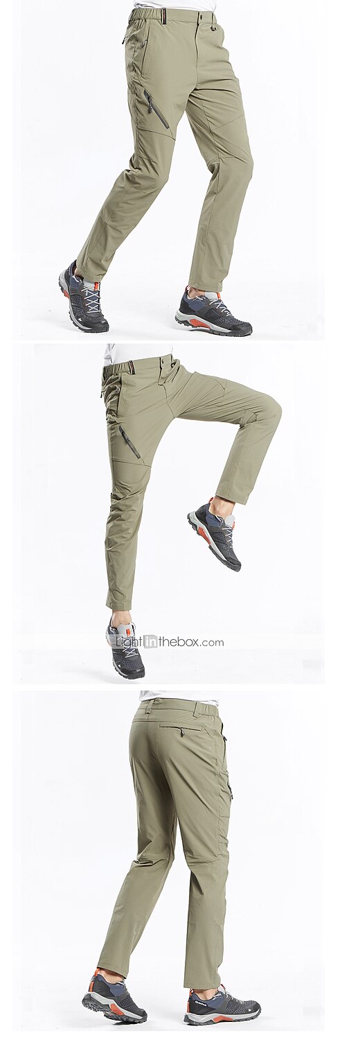 Men's Hiking Pants Trousers Summer Outdoor Regular Fit Waterproof Breathable Quick Dry Stretchy Pants / Trousers Bottoms Elastic Waist Dark Grey Black Elastane Camping / Hiking Hunting Fishing M L XL 2025 - $31.19 –P18