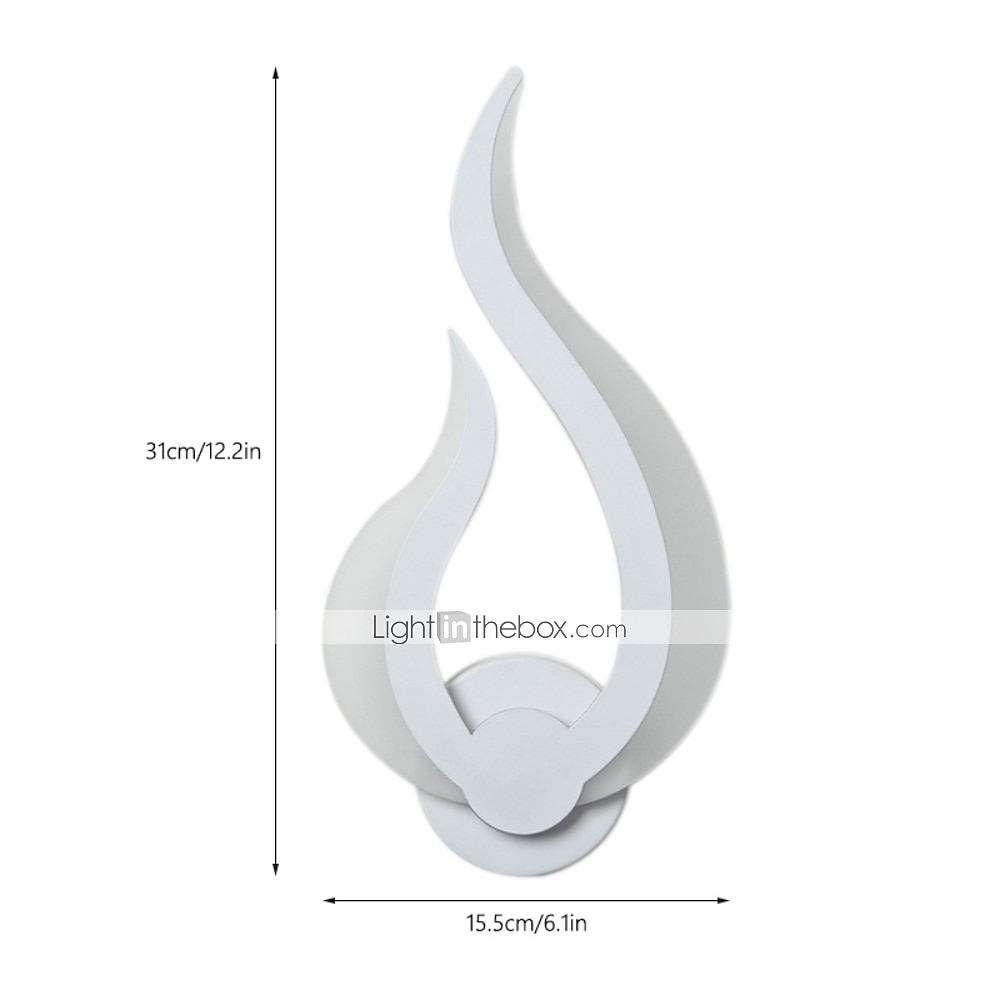 Lightinthebox 1-Light 31cm LED Wall Lamps Fire Shape Design Wall Sconces Modern Minimalist Style Shops / Cafes Acrylic Wall Light Generic 10W IP44 2025 - $42.99 –P14