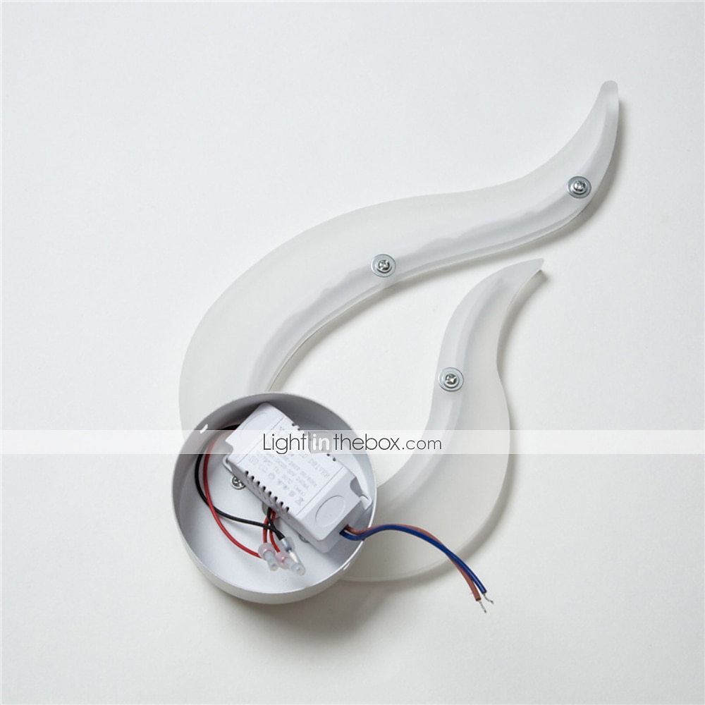 Lightinthebox Lámparas de pared LED de 1 luz de 31 cm, apliques de pared con diseño en forma de fuego, tiendas/cafeterías de estilo minimalista moderno, aplique de acrílico genérico 10w ip44 2025 - $42.99 –P13