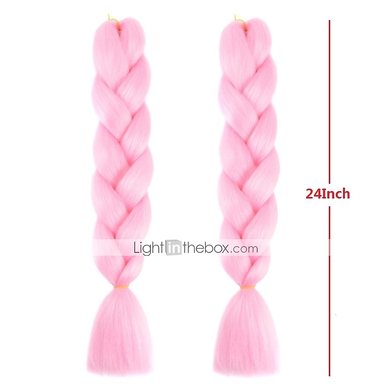 Дреды / Искусственные локоны Прямой Искусственные волосы 24 дюймы Наращивание волос хохол Красный Черный 2шт Faux Locs парик Африканские косички Жен. фестиваль 2026 - $30.99 –P1