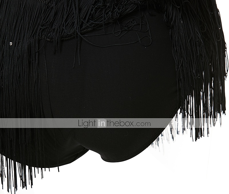 Eiskunstlaufkleid Damen Mädchen Eislaufen Kleider Schwarz Weiß Gelb Kreuz und quer Quaste Gitter Spandex Hochelastisch Wettbewerb Eiskunstlaufkleidung Ärmellos Latintanz Eislaufen Wintersport 2025 - $86.99 –P13
