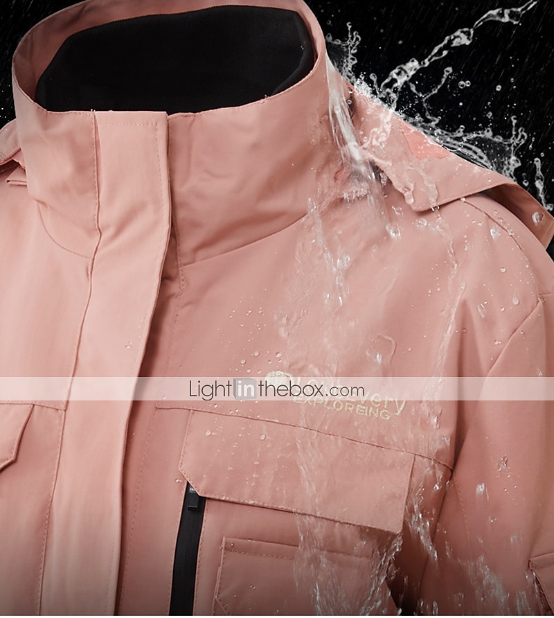 piumino da donna escursionismo giacche 3-in-1 giacca da sci inverno esterno termico caldo impermeabile antivento leggero giacca invernale capispalla soprabito campeggio caccia pesca rosa bianco sporco arancione del 2025 a $94.99 –P4