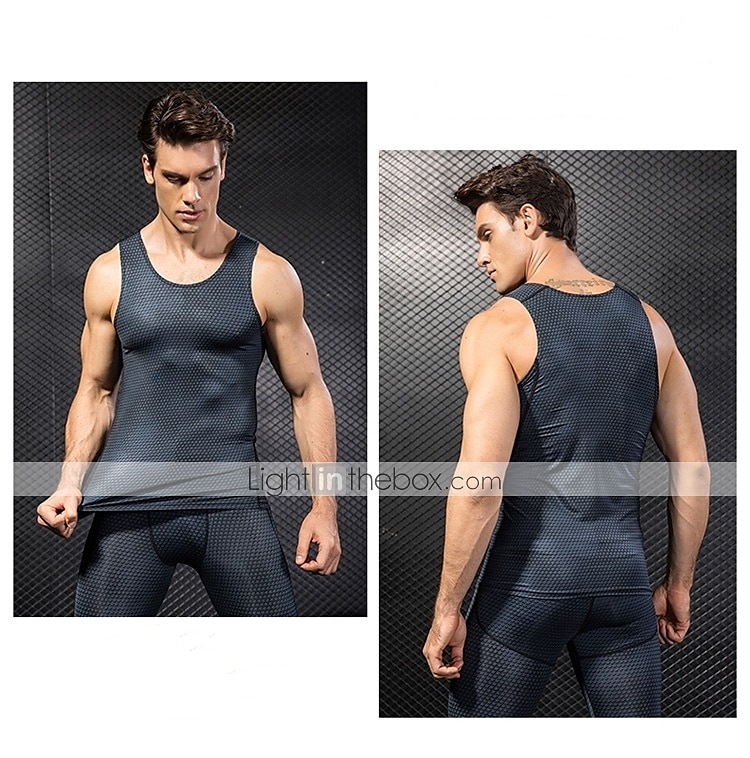 Pánské Tílko do tělocvičny Tílko do posilovny Kompresní tílko Základní vrstva Sportovní Jednobarevné Spandex Rychleschnoucí Yumuşak Prodyšné Běhání Výcivk Kulturistika sportovní oblečení Sportovn 2025 - $11.49 –P11