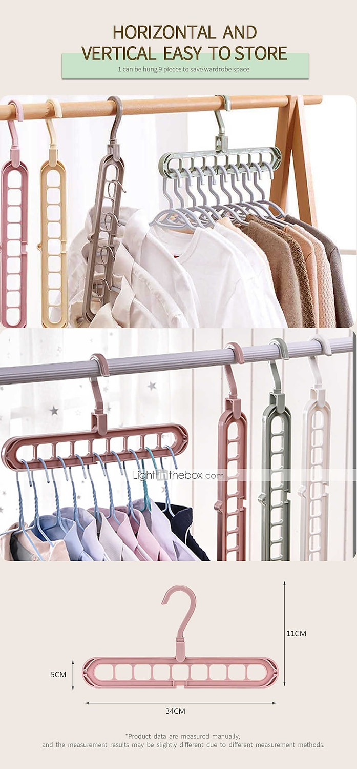 2pcs Clothes Coat Hanger Organizer Multi-port Support Drying Racks Plastic Scarf Cabide Storage Rack Hangers 2025 - $6.49 –P8