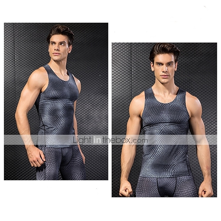Pánské Tílko do tělocvičny Tílko do posilovny Kompresní tílko Základní vrstva Sportovní Jednobarevné Spandex Rychleschnoucí Yumuşak Prodyšné Běhání Výcivk Kulturistika sportovní oblečení Sportovn 2025 - $11.49 –P12