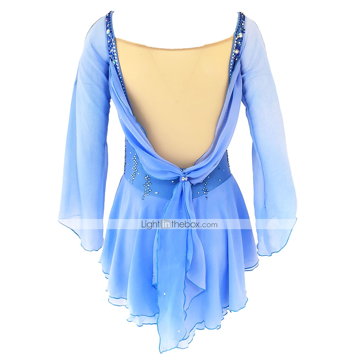 Robe de Patinage Artistique Femme Fille Patinage Robes Tenue Rose clair Blanc / Blanc Jaune et jaune Dos ouvert Spandex Micro-élastique Entraînement Tenue de Patinage Fait à la main Classique Cristal de 2025 ? $145.99 –P3