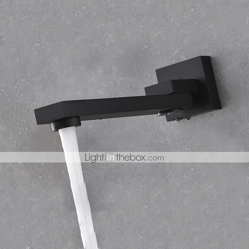 2026年 バスルームのシンクの蛇口 - シングル 幅150 x 長さ200cm ブラック 壁式 シングルハンドル二つの穴Bath Taps / 真鍮  コレクション – $388.69 –P1