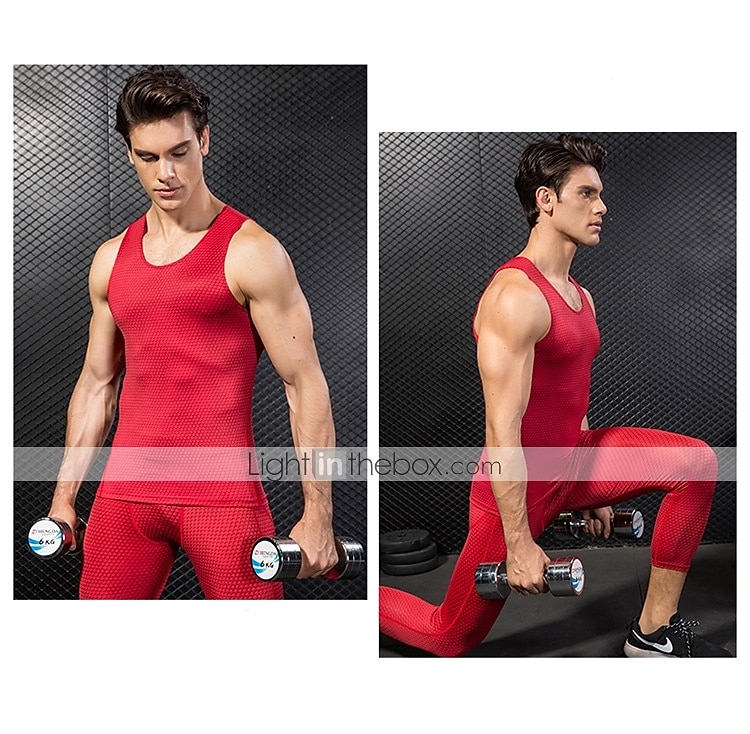 Pánské Tílko do tělocvičny Tílko do posilovny Kompresní tílko Základní vrstva Sportovní Jednobarevné Spandex Rychleschnoucí Yumuşak Prodyšné Běhání Výcivk Kulturistika sportovní oblečení Sportovn 2025 - $11.49 –P14