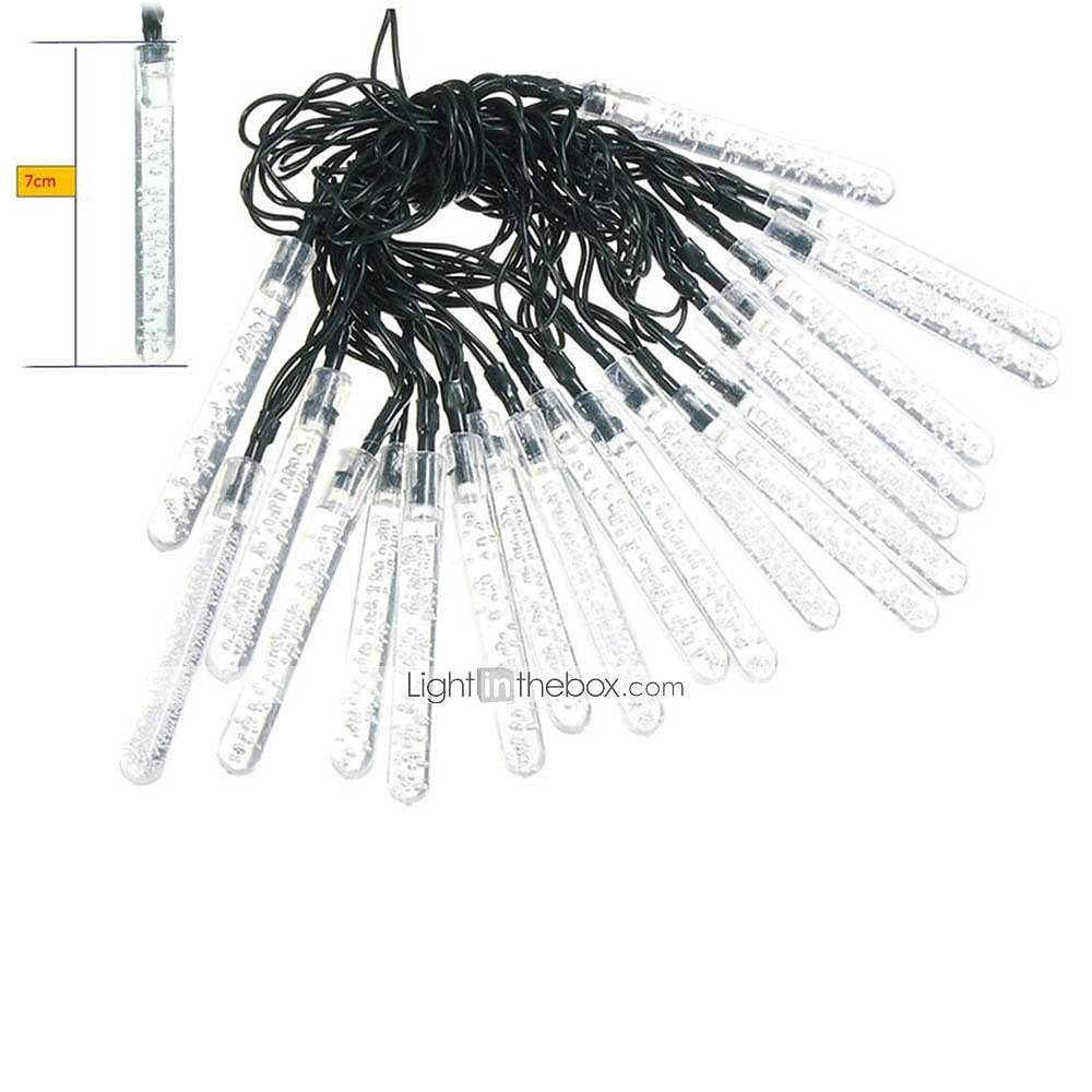 Guirlande lumineuse solaire d'extérieur de 5 m, 20 LED à bulles avec blanc chaud, RVB, blanc et bleu, lampe de jardin solaire d'extérieur étanche avec support de montage pour fête de mariage Noël de 2025 ? $33.99 –P15