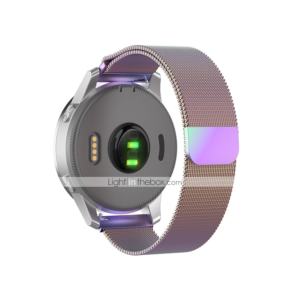 Pulseiras de Relógio para Garmin Forerunner 255S Music Local 2S Vivoactive 4S Vivomove 3S Aço Inoxidável Substituição Alça 18mm Ajustável Pulseira Estilo Milanês Pulseira de 2025 por CAD $9.92 –P6