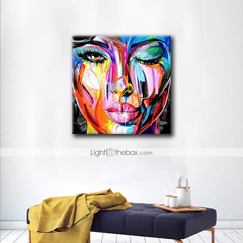 Handmade Oil Painting Canvas Wall Art Decoration Portrait Woman Abstract for Home Decor Rolled Frameless Unstretched Painting 2025 - $92.99 –P6