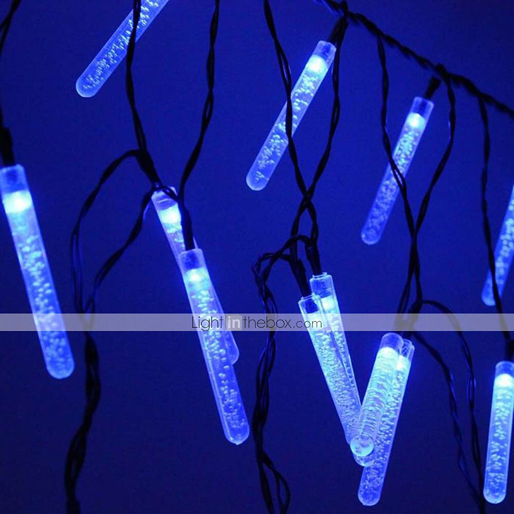 Guirlande lumineuse solaire d'extérieur de 5 m, 20 LED à bulles avec blanc chaud, RVB, blanc et bleu, lampe de jardin solaire d'extérieur étanche avec support de montage pour fête de mariage Noël de 2025 ? $33.99 –P8