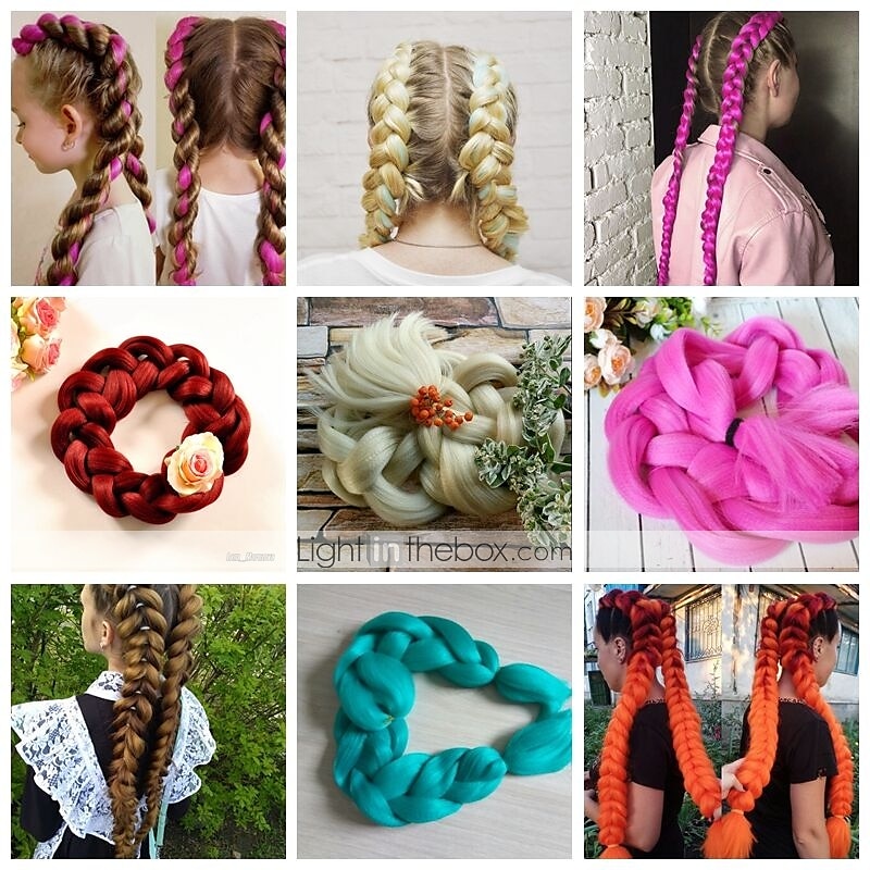 Дреды / Искусственные локоны Прямой Искусственные волосы 24 дюймы Наращивание волос хохол Красный Черный 2шт Faux Locs парик Африканские косички Жен. фестиваль 2026 - $30.99 –P2