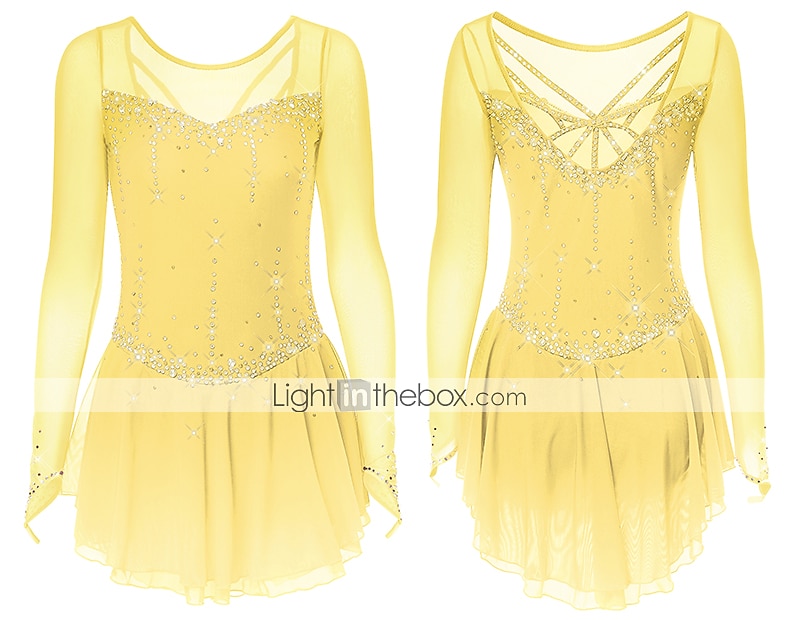 Taitoluistelupuku Naisten Tyttöjen Luistimet Hameet Tumma harmaa Violetti Purppura Silmukka Spandex Erittäin elastinen Kouluts Harjoittelu Kilpailu Luisteluasu Käsintehty Klassinen Kristalli / Strassi 2026 - $168.99 –P17