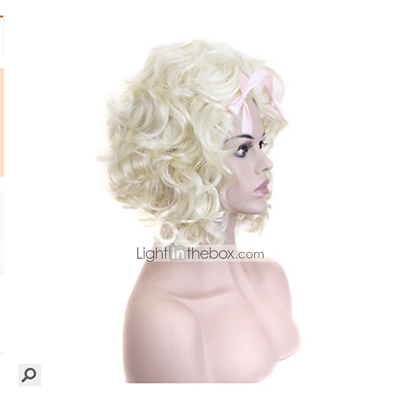 Blonde parykker kvinner tilbehør cosplay parykk krøllete Marie Antoinette lagdelt hårklipp parykk middels lengde platina blond syntetisk hår 14 tommer kvinner bryllup ungdom blond hårglede 2025 - $32.99 –P4