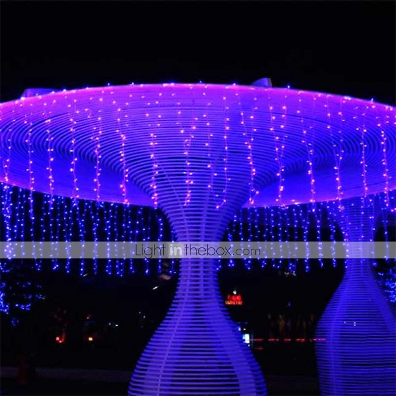 led hálós lámpák függönyfüzér lámpák 6mx4m 672leds 3mx2m 200leds 1,5mx1,5m 96 leds fehér meleg fehér kék több szín szoba party dekorációhoz csatlakoztatható 220v 2025 - $26.99 –P4