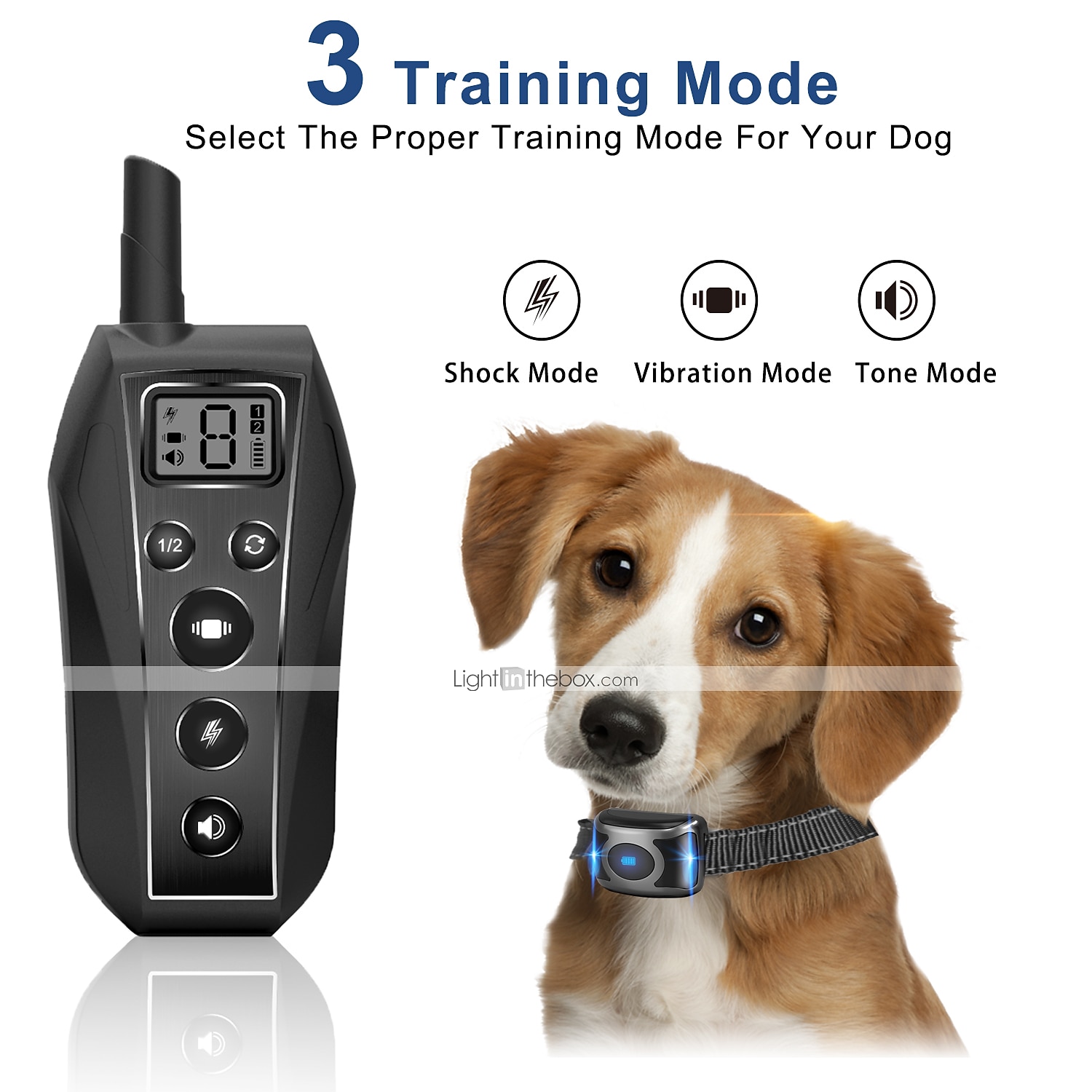 2025年 犬の訓練　500m範囲　防水　自動　ケース付属　ショック　カラー　lcd　電気　犬　ペット　反射トレーナー　充電可能　行動　ペット　服従訓練　耐久性　訓練　犬用　ペット用　充電可能　アンチ犬叫　トレーナー　反射  コレクション – $67.99 –P10