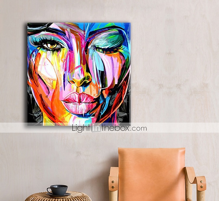 Handmade Oil Painting Canvas Wall Art Decoration Portrait Woman Abstract for Home Decor Rolled Frameless Unstretched Painting 2025 - $92.99 –P9