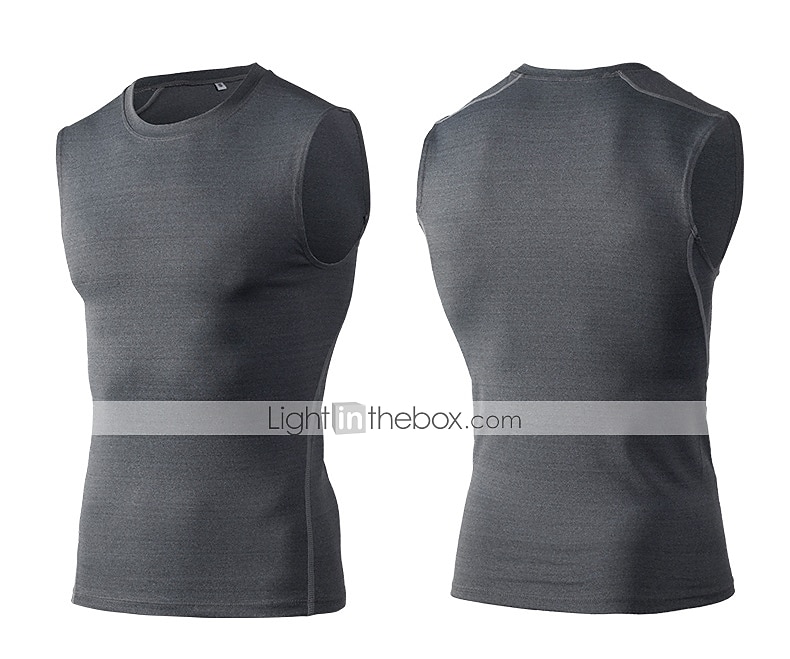 Hombre Camiseta sin mangas de gimnasio Camiseta sin Mangas de Compresión Sin Mangas Capa base Deportivo Otoño Poliéster Elastán Secado rápido Reductor del Sudor Entrenamiento de gimnasio Baloncesto 2025 - $12.99 –P16