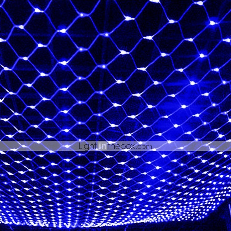 led hálós lámpák függönyfüzér lámpák 6mx4m 672leds 3mx2m 200leds 1,5mx1,5m 96 leds fehér meleg fehér kék több szín szoba party dekorációhoz csatlakoztatható 220v 2025 - $26.99 –P5